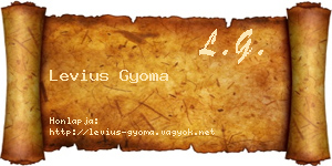 Levius Gyoma névjegykártya